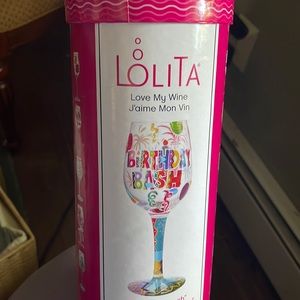 Birthday wine glass